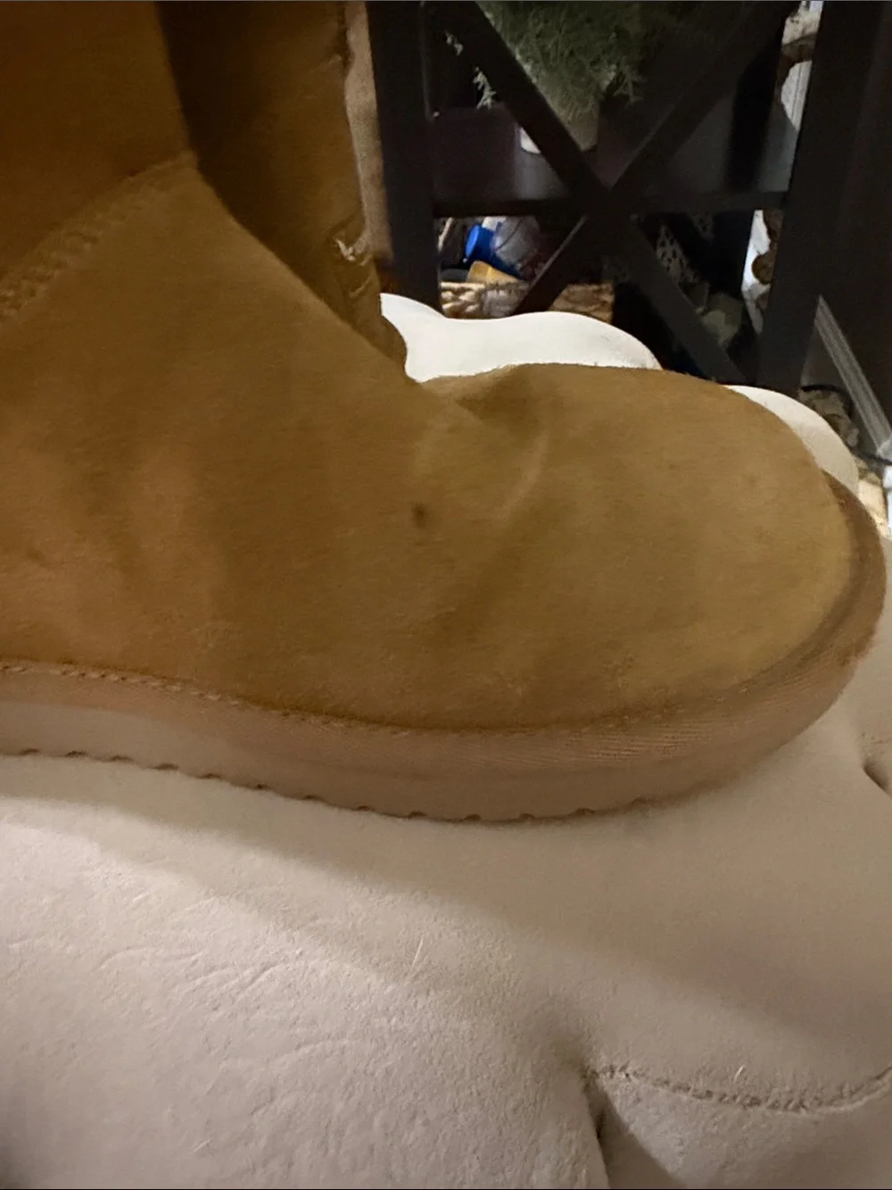 Koolaburra Chestnut Brown Suede Shearling-Lined Winter Boots